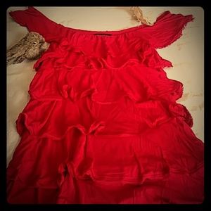 White House Black Market Tiered Ruffle Tank